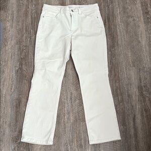 J.Jill Denim Demi Boot Cut Ankle Size 10 Cream